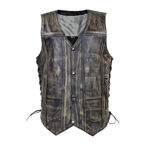 Motorbike Leather Vest